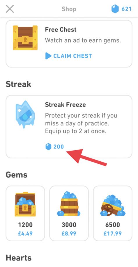 duolingo streak freeze 5/5 equipped|Shop/Streak freeze .